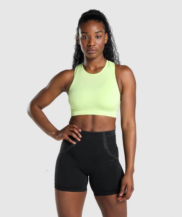 Damske Športové Podprsenky Gymshark Apex Seamless Zelene Svetlo / Zelene | ZR9028174